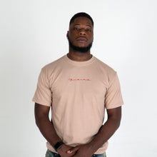 Load image into Gallery viewer, Beige Script T Shirt